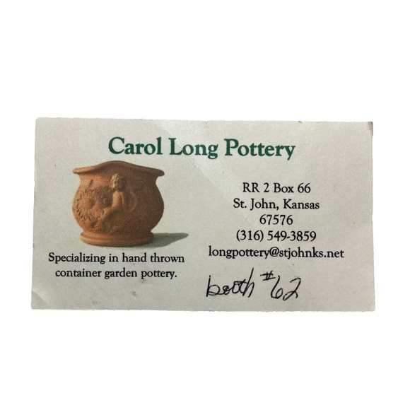 Carol Long Pottery Green Butterfly Relief Ceramic Wall Plaque Tile Handmade OS - Picture 9 of 13